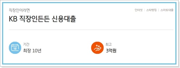 KB국민은행 마이너스 통장 신용대출 한도, 금리, 마통연장